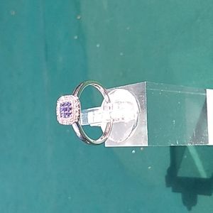 Lorenzo Created blue and white sapphire ring